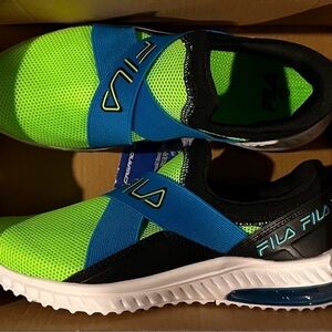 Fila Stratospeed Kids Sneakers - Blue and Green